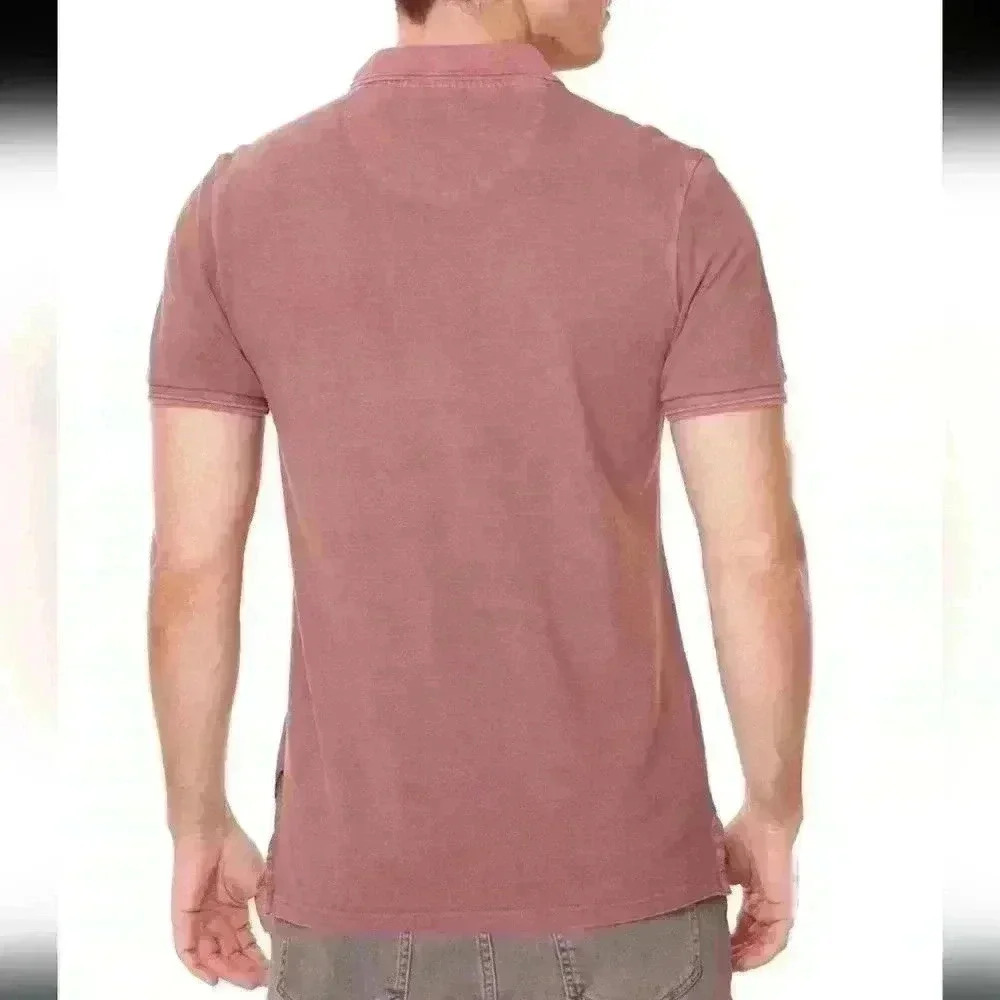 ONLY & SONS | Men's Brown Washed Onstravis Slim  SS Cotton Polo - Picture 6 of 6